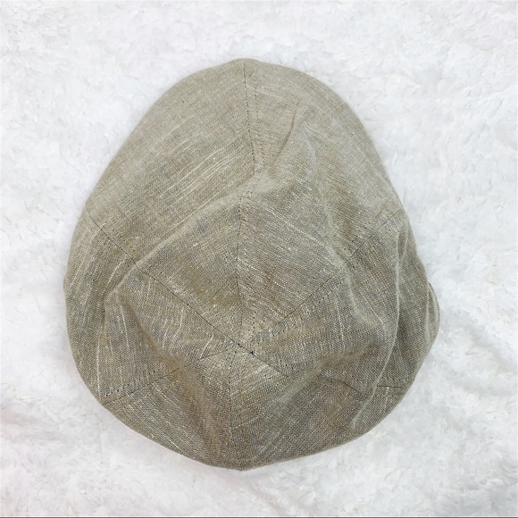 50% OFF Baker Boy Linen Blend Ivy Hat Khaki - Picture 5 of 8